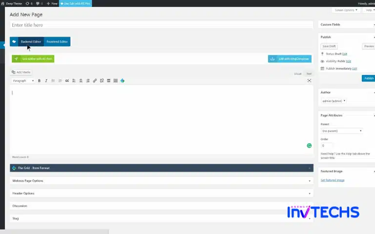 Create a New Page or Edit an Existing One - InviTechs Official
