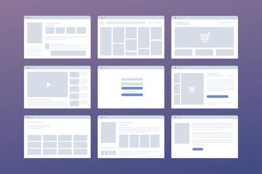 sitemap and page wireframes